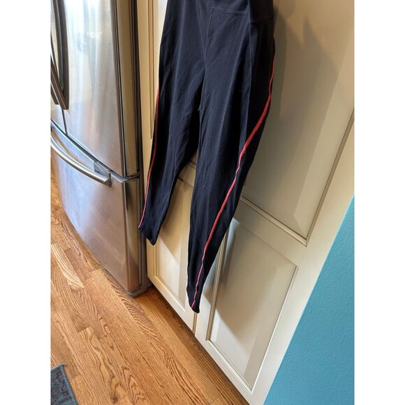 Ralph Lauren Black Leggings w/ Red Trim - Size Large - Picture 3 of 5